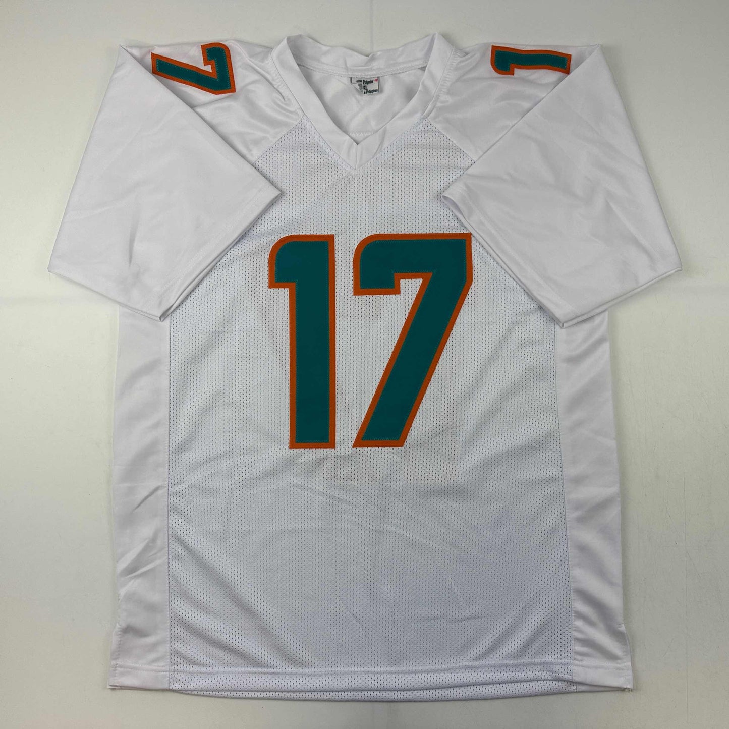 Autographed/Signed Jaylen Waddle Miami White Football Jersey JSA COA