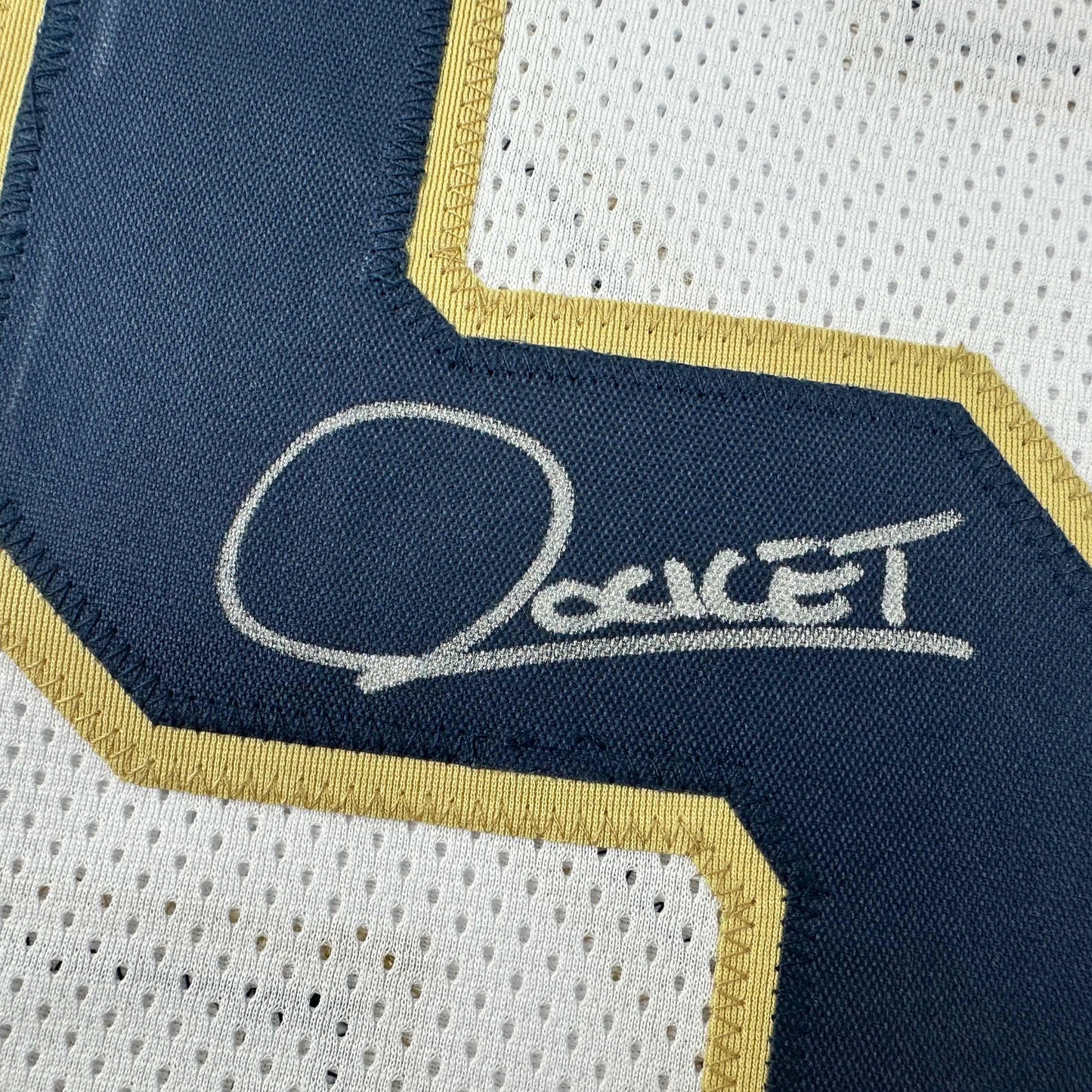 Autographed/Signed Raghib Ismail Rocket Notre Dame White College Football Jersey JSA COA