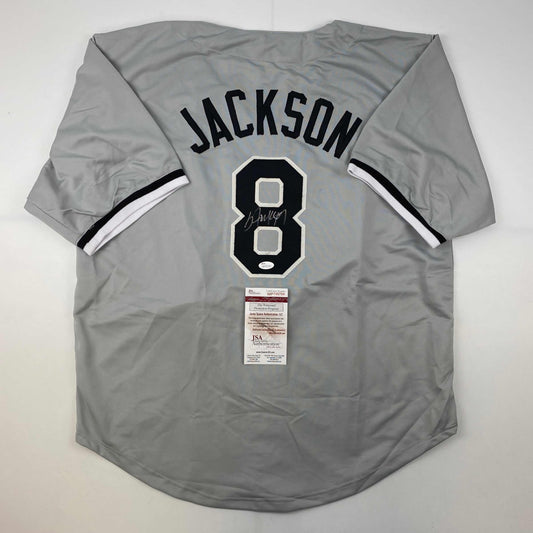 Autographed/Signed Bo Jackson Chicago Grey Baseball Jersey JSA COA