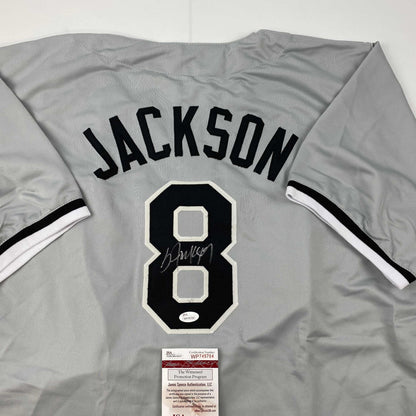 Autographed/Signed Bo Jackson Chicago Grey Baseball Jersey JSA COA