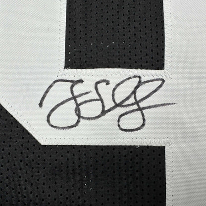 Autographed/Signed Greg Lloyd Pittsburgh Black Football Jersey Beckett BAS COA