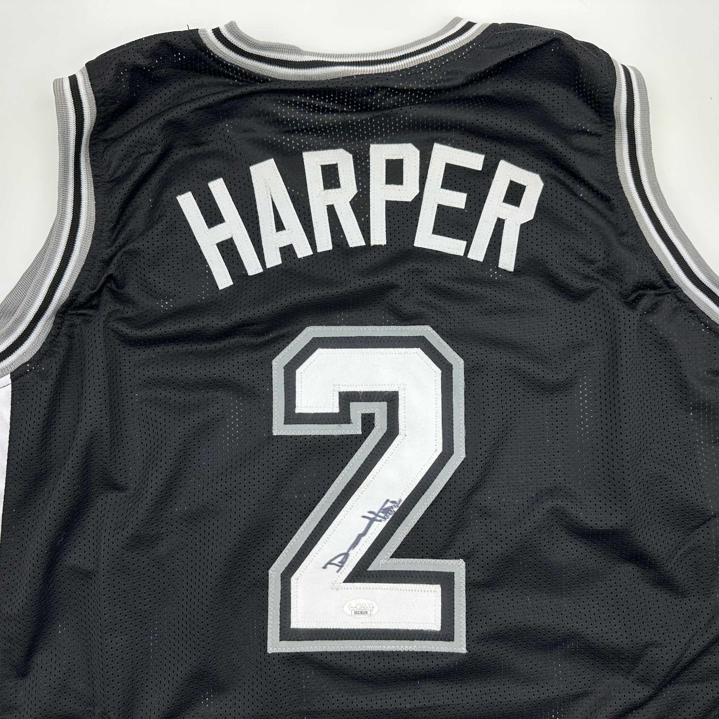 Autographed/Signed Dylan Harper San Antonio Black Basketball Jersey JSA COA