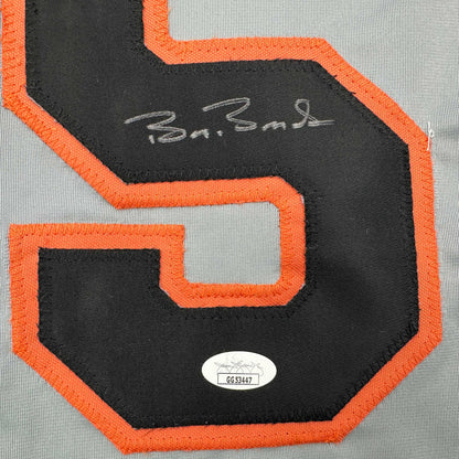 Autographed/Signed Barry Bonds San Francisco Grey Baseball Jersey JSA COA