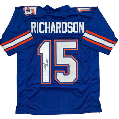 Autographed/Signed Anthony Richardson Florida Blue College Football Jersey JSA COA