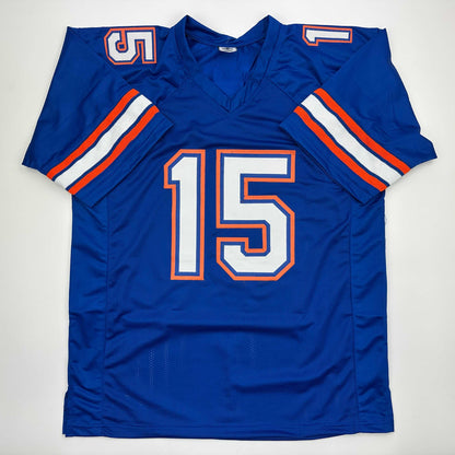 Autographed/Signed Anthony Richardson Florida Blue College Football Jersey JSA COA