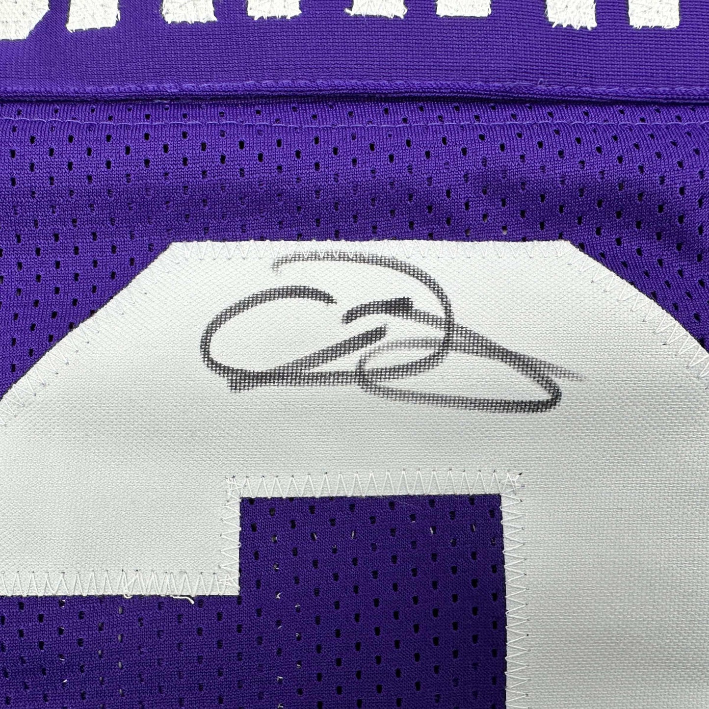 Autographed/Signed Odell Beckham Jr. LSU Purple College Football Jersey Beckett BAS COA