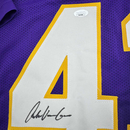 Autographed/Signed Andrew Van Ginkel Minnesota Purple Football Jersey JSA COA #2
