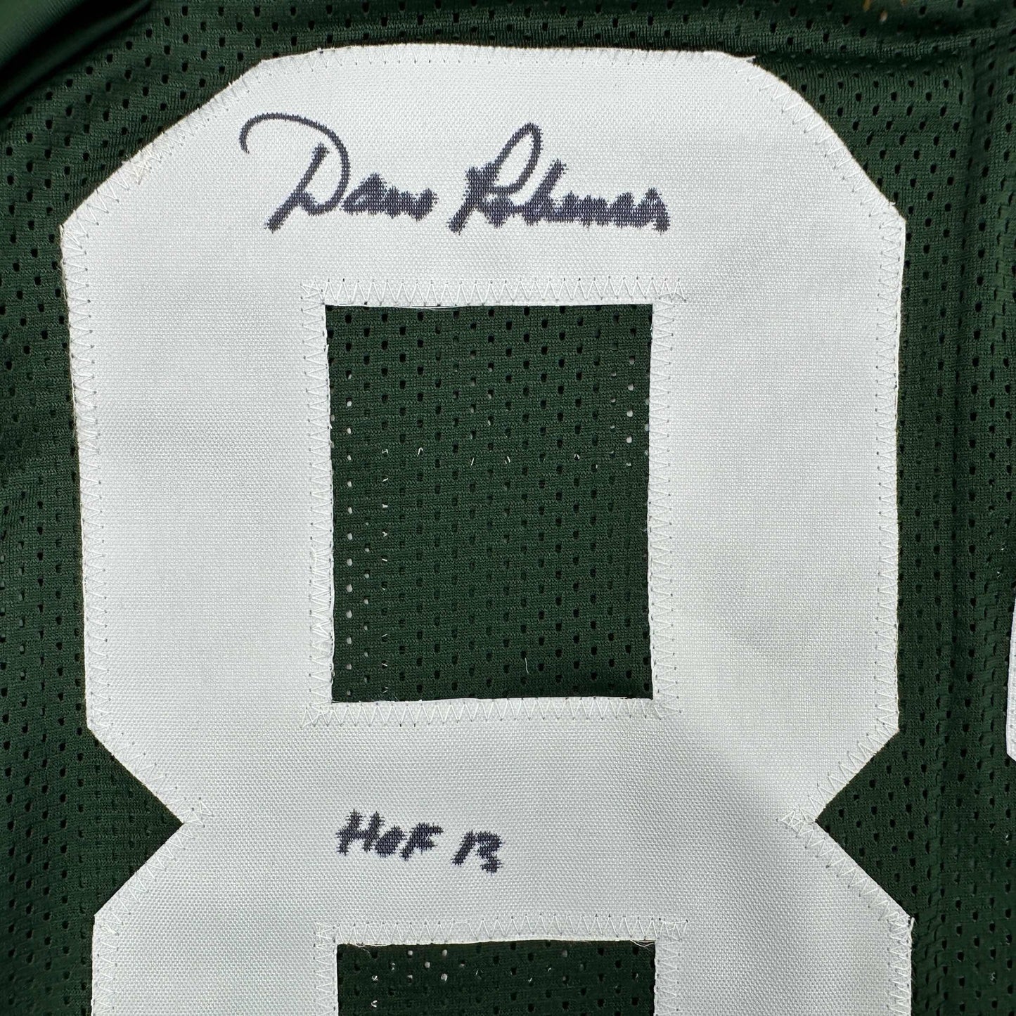 Autographed/Signed Dave Robinson HOF 13  Green Bay Green Football Jersey Beckett BAS COA