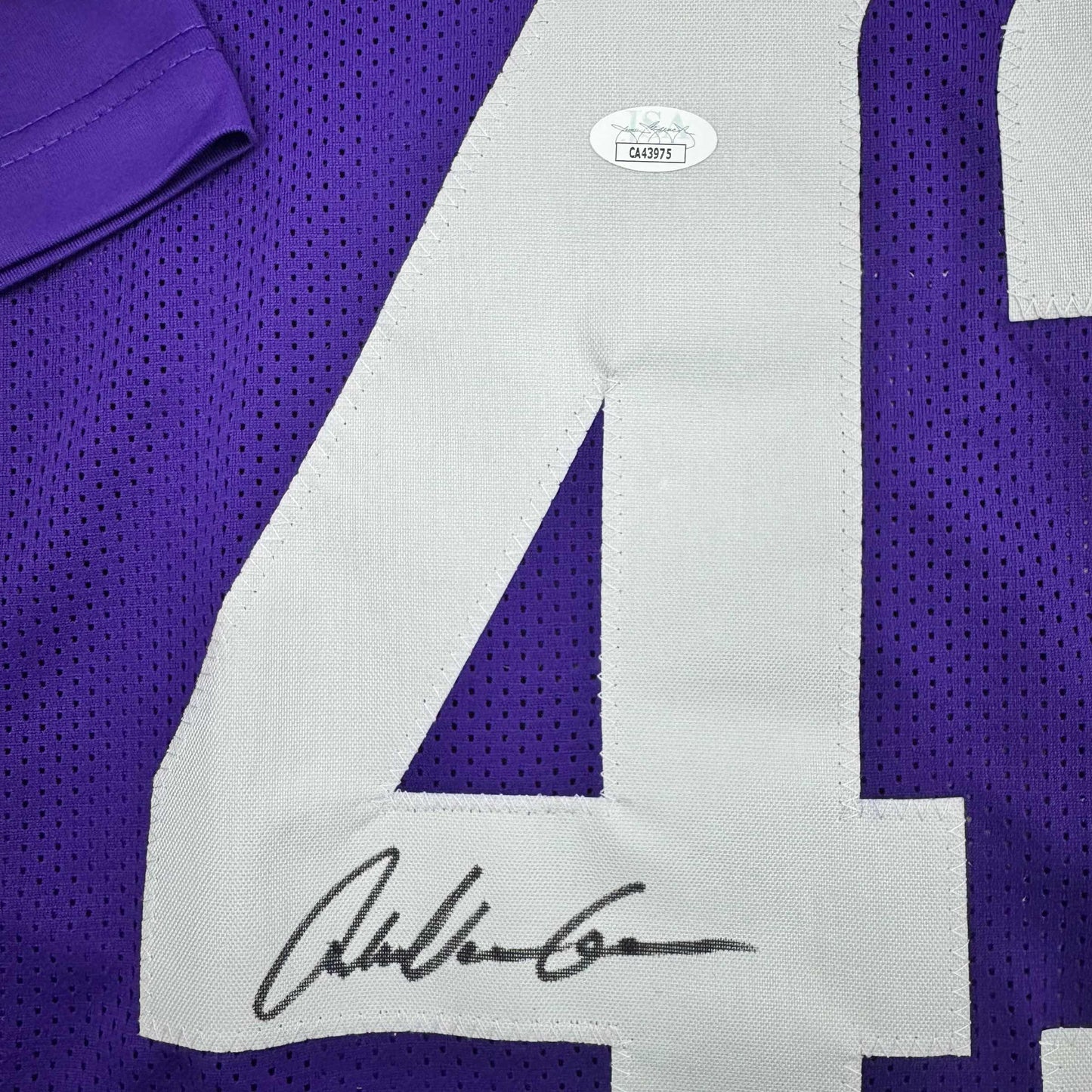 Autographed/Signed Andrew Van Ginkel Minnesota Purple Football Jersey JSA COA