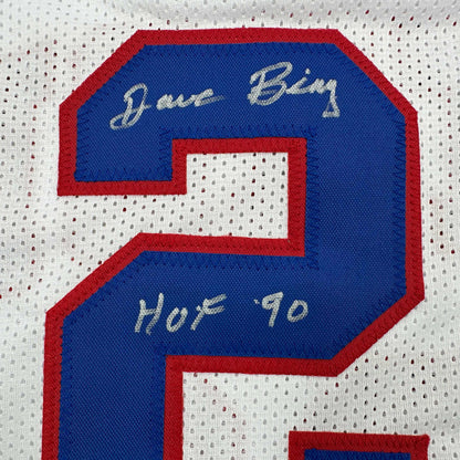 Autographed/Signed Dave Bing HOF 90 Detroit White Basketball Jersey Beckett BAS COA