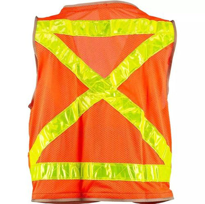 SECO Class 2 Surveyor’s Vest with Mesh Back, Orange, Medium, 44"-46" Chest