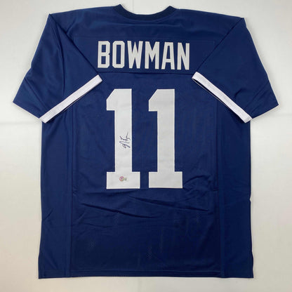 Autographed/Signed NaVorro Bowman Penn State Blue College Football Jersey Beckett BAS COA