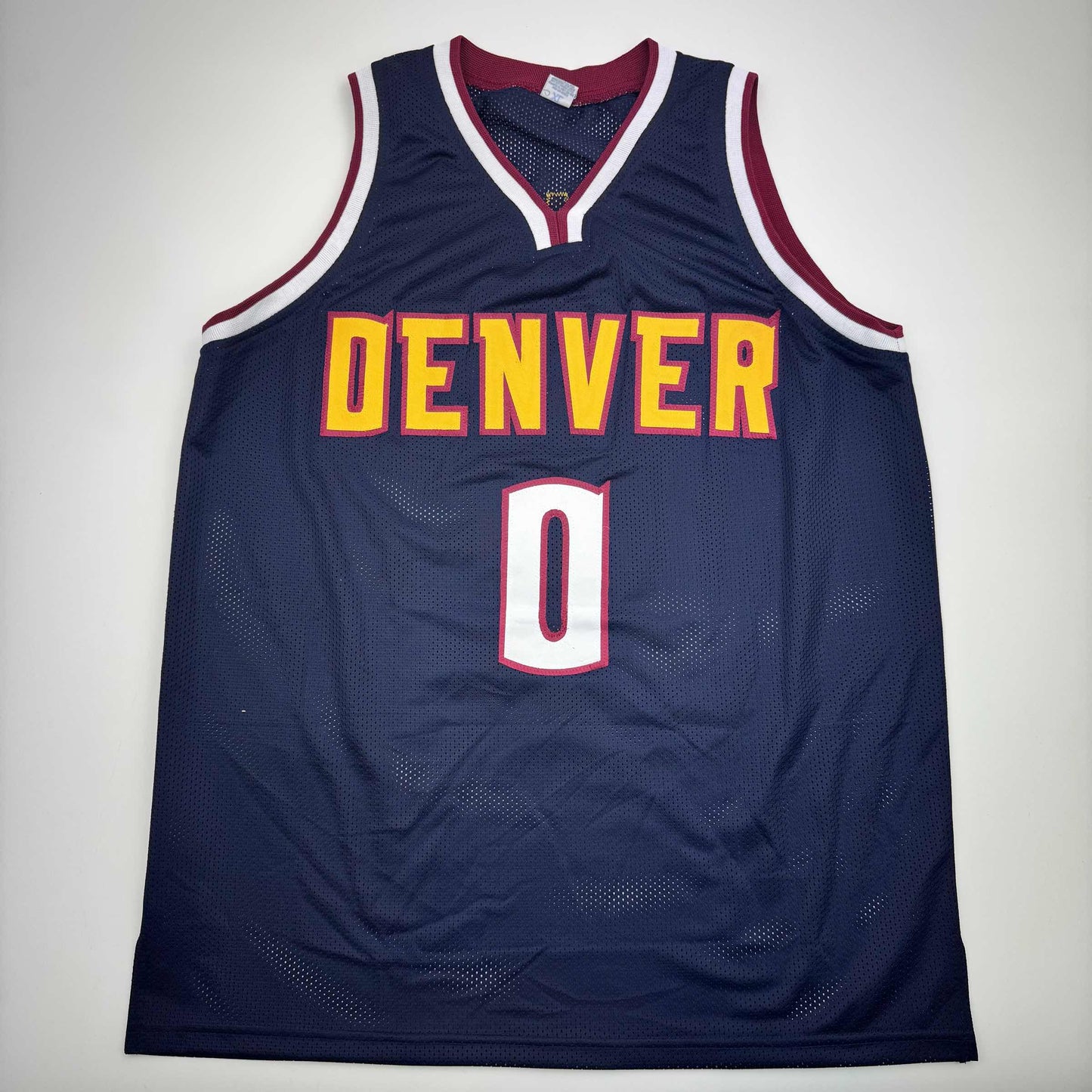 Autographed/Signed Christian Braun Denver Blue Basketball Jersey JSA COA