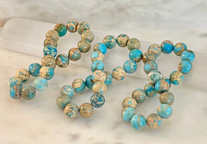 Imperial Jasper Gemstone Bracelet – 8mm or 10mm Beads | Strength, Balance & Inner Peace