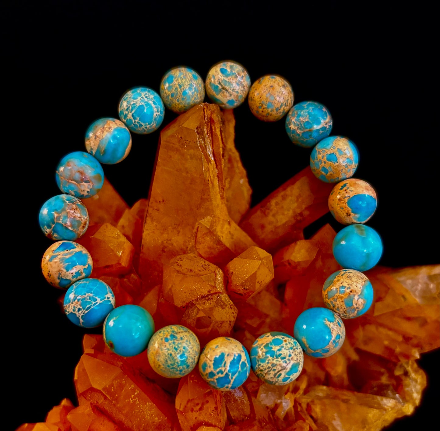 Imperial Jasper Gemstone Bracelet – 8mm or 10mm Beads | Strength, Balance & Inner Peace