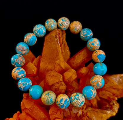 Imperial Jasper Gemstone Bracelet – 8mm or 10mm Beads | Strength, Balance & Inner Peace