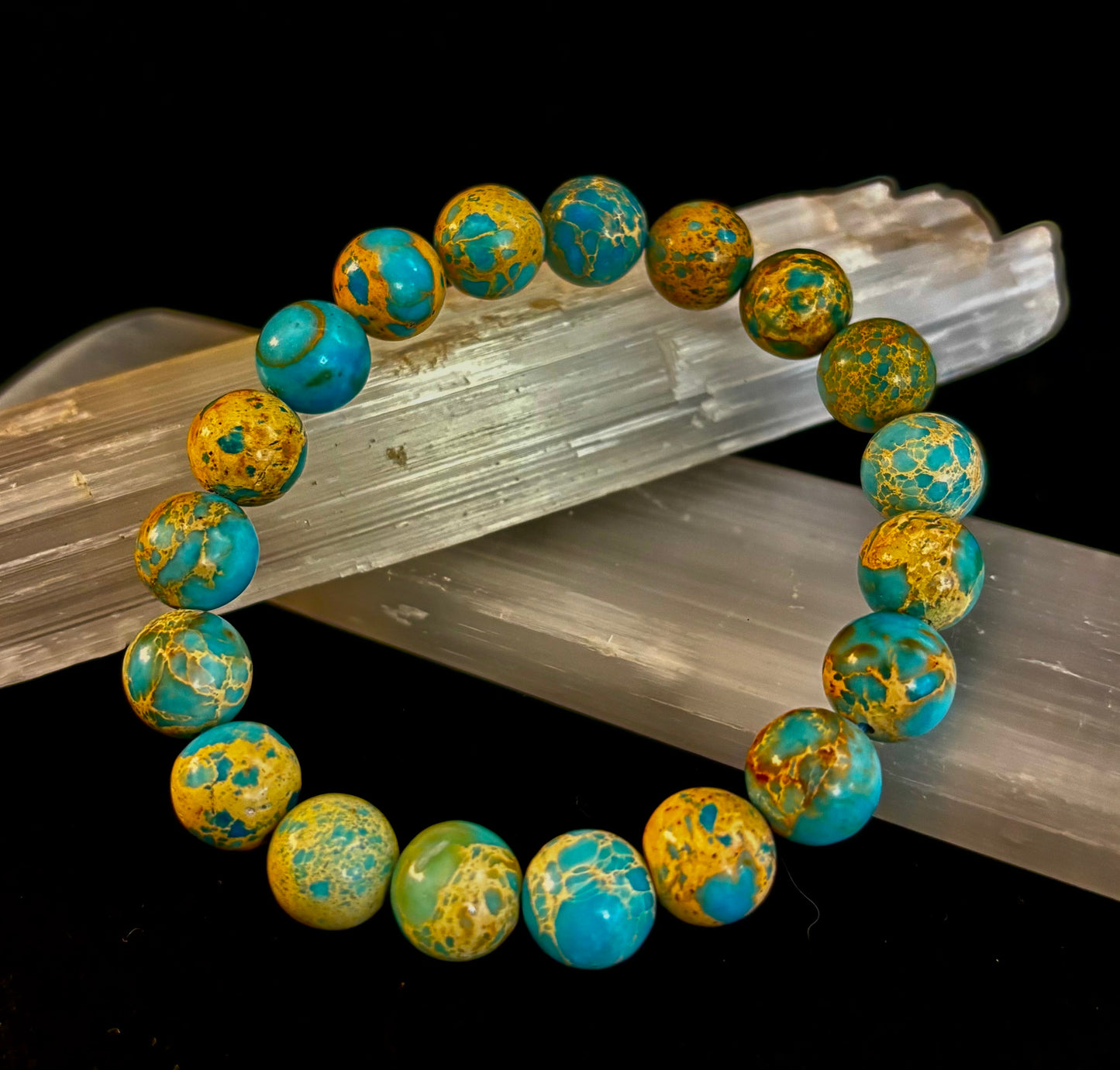 Imperial Jasper Gemstone Bracelet – 8mm or 10mm Beads | Strength, Balance & Inner Peace