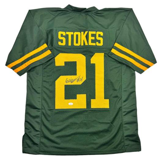 Autographed/Signed Eric Stokes Green Bay Color Rush Football Jersey JSA COA