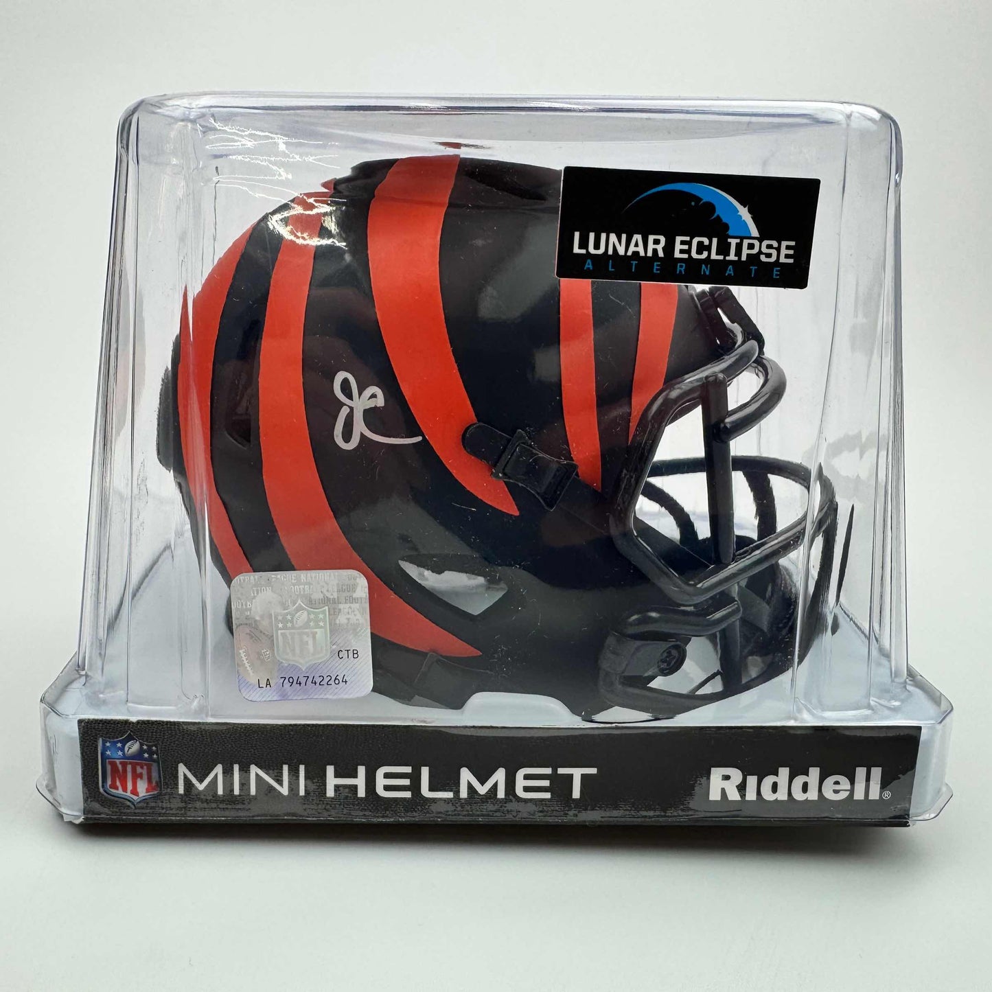Autographed/Signed Ja'Marr Chase Cincinnati Bengals Lunar Eclipse Alternate Mini Football Helmet JSA COA