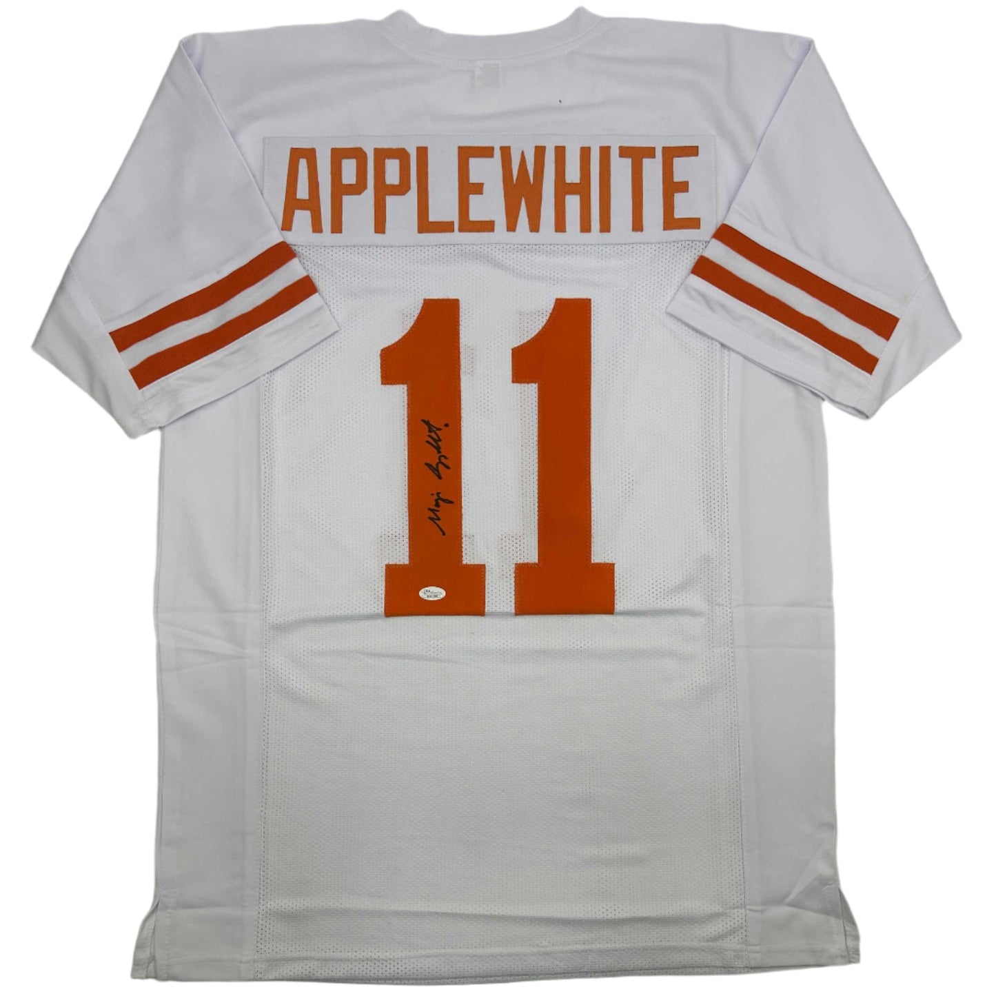 Autographed/Signed Major Applewhite Texas White College Football Jersey JSA COA
