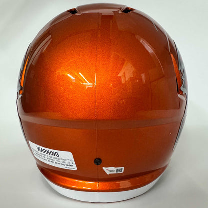 Autographed/Signed Tom Brady Tampa Bay Buccaneers Blaze Full Size FS F/S Replica Football Helmet Fanatics COA