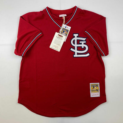 Autographed/Signed Ozzie Smith St. Louis Cardinals Red M&N Baseball Jersey Fanatics COA