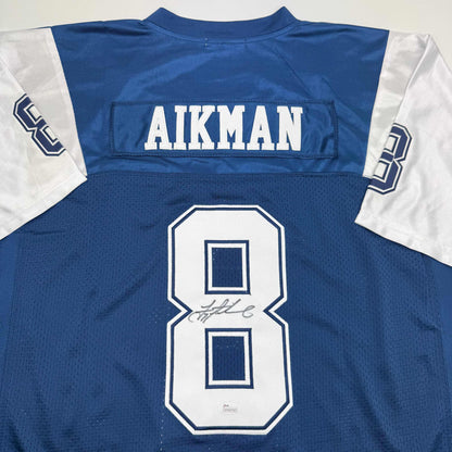 Autographed/Signed Troy Aikman Dallas Football Jersey JSA COA