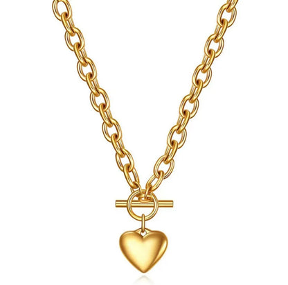Puffed Heart Necklace. Bracelet & Earring Set