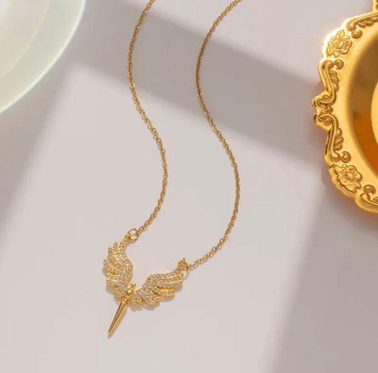 Diamond Angel Wing Necklace - Love & Divine Guidance