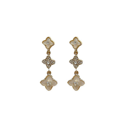 Pearl Flower Drop Earrings