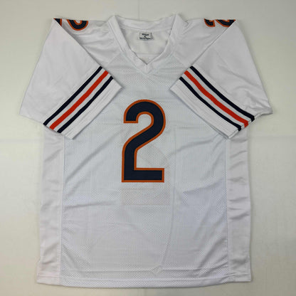 Autographed/Signed D.J. DJ Moore Chicago White Football Jersey Beckett BAS COA