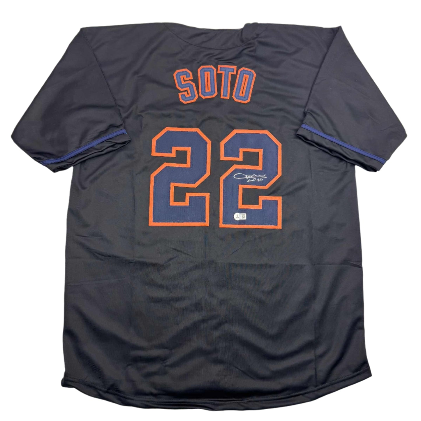 Autographed/Signed Juan Soto New York Black Baseball Jersey Beckett BAS COA