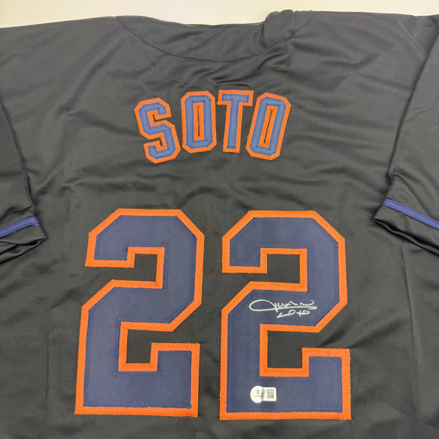 Autographed/Signed Juan Soto New York Black Baseball Jersey Beckett BAS COA