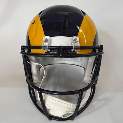 Autographed/Signed Aaron Donald Los Angeles Rams Eclipse Full Size F/S Football Helmet JSA COA