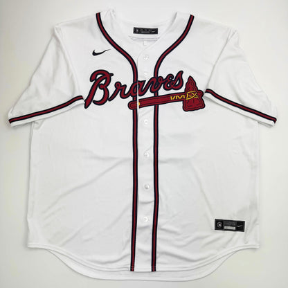 Autographed/Signed Matt Olson Atlanta Braves White Baseball Jersey Fanatics COA