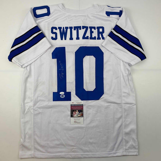 Autographed/Signed Ryan Switzer Dallas White Football Jersey JSA COA