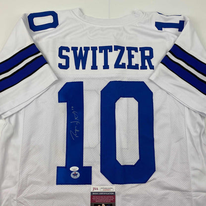 Autographed/Signed Ryan Switzer Dallas White Football Jersey JSA COA