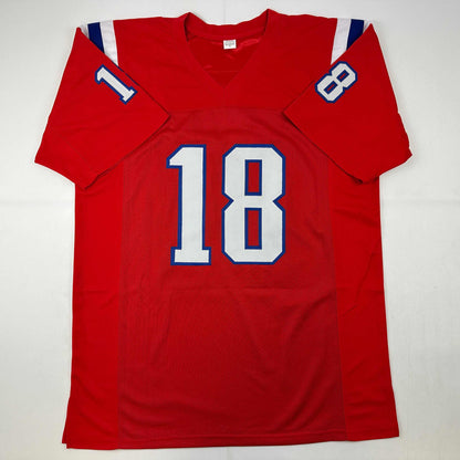 Autographed/Signed Matthew Slater New England Red Football Jersey Beckett BAS COA