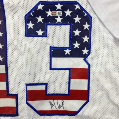 Autographed/Signed Michael Gallup Dallas America's Team White Football Jersey Tristar COA