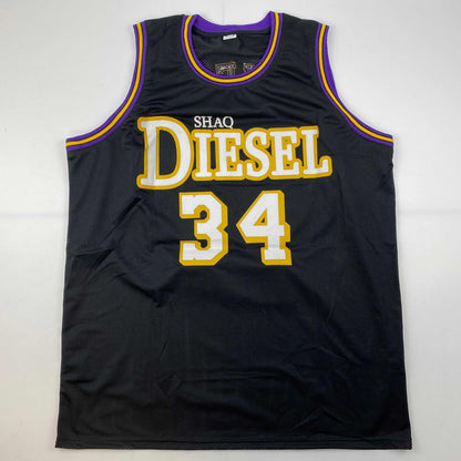 Autographed/Signed Shaquille Shaq O'Neal Los Angeles LA Black Basketball Jersey JSA COA