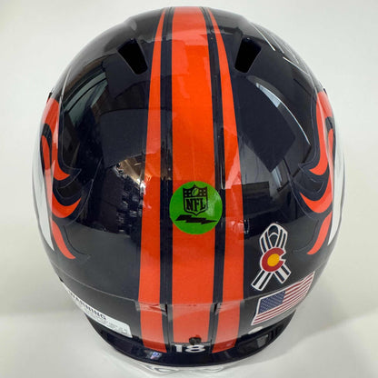 Autographed/Signed Peyton Manning Denver Broncos Full Size F/S Football Helmet Steiner COA