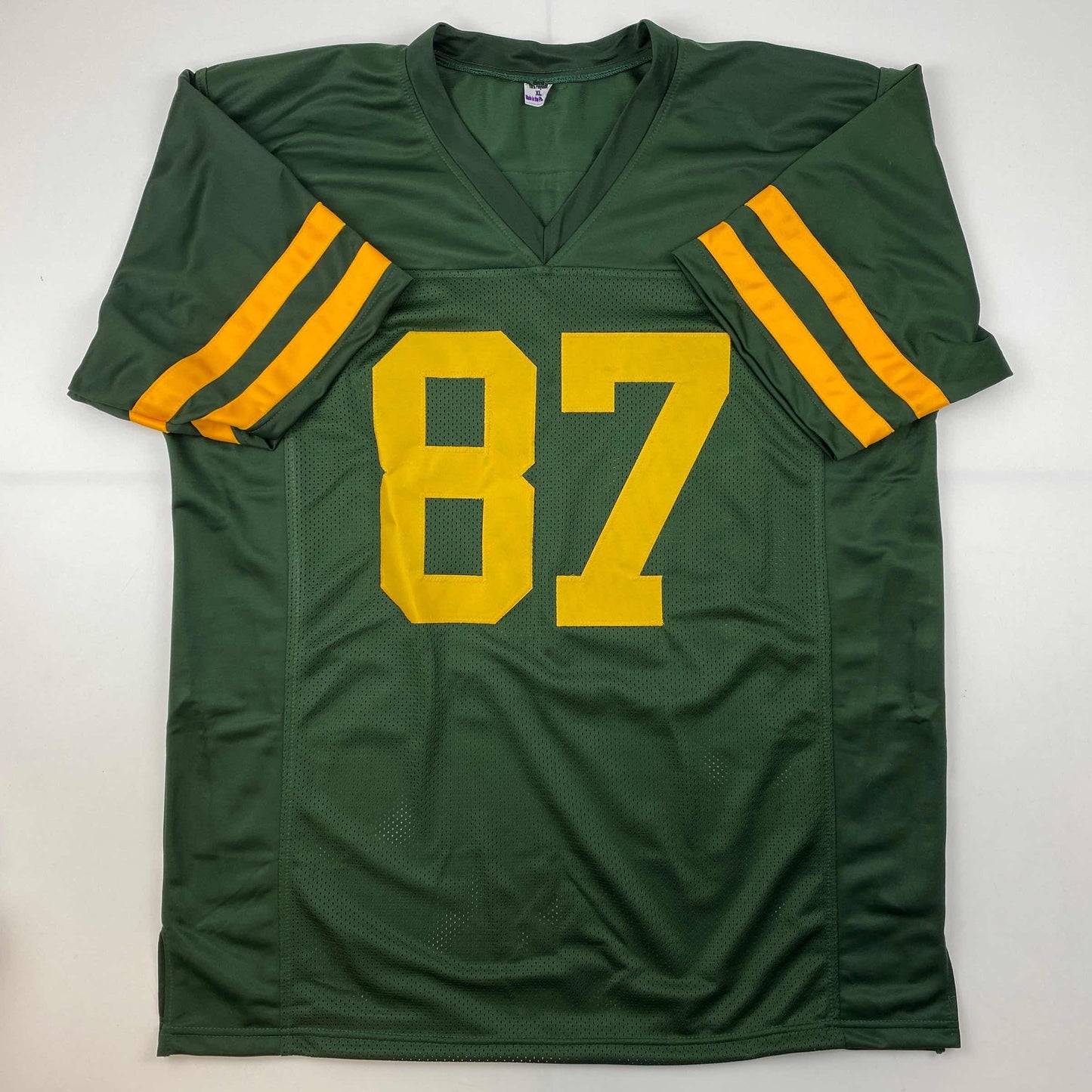 Autographed/Signed Romeo Doubs Green Bay Color Rush Green Football Jersey JSA COA