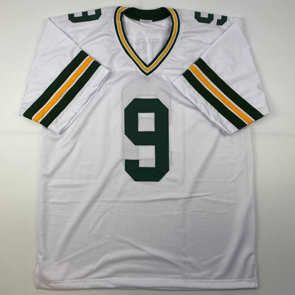 Autographed/Signed Christian Watson Green Bay White Football Jersey Beckett BAS COA