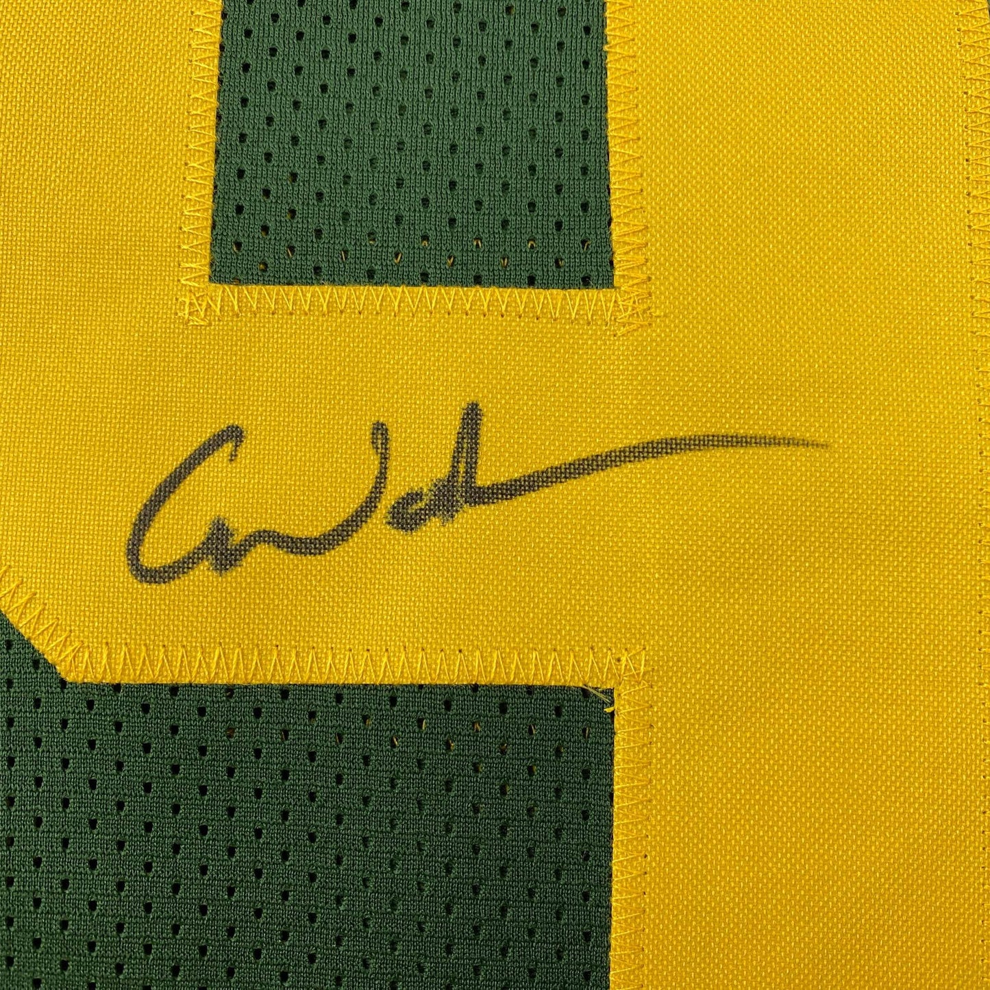 Autographed/Signed Christian Watson Green Bay Color Rush Green Football Jersey Beckett BAS COA