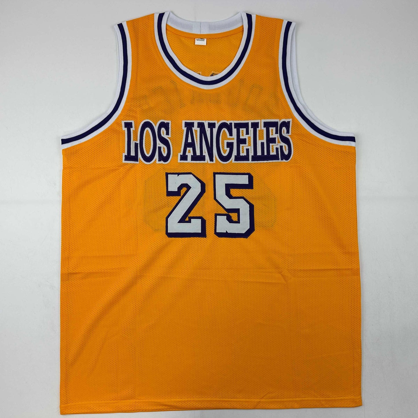 Autographed/Signed Gail Goodrich Los Angeles LA Yellow Basketball Jersey Beckett BAS COA