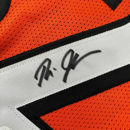 Autographed/Signed Rudi Johnson Cincinnati Orange Football Jersey JSA COA