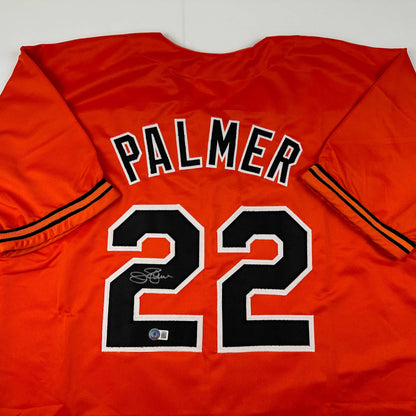 Autographed/Signed Jim Palmer Baltimore Orange Baseball Jersey Beckett BAS COA