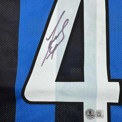 Autographed/Signed Javier Zanetti Inter Milan Soccer Futbol Jersey Beckett BAS COA