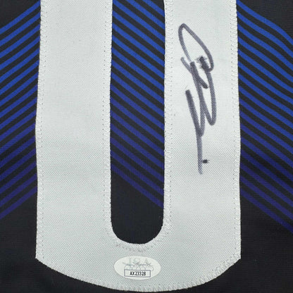 Autographed/Signed Christian Braun Denver Black 5280 Basketball Jersey JSA COA