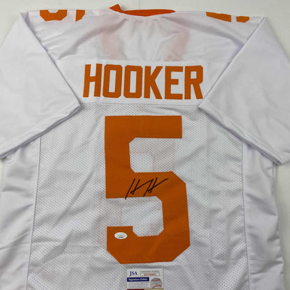 Autographed/Signed Hendon Hooker Tennessee White College Football Jersey JSA COA